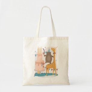 Tote Bag Anniversaire mignon animal. Crocodile de girafe d'