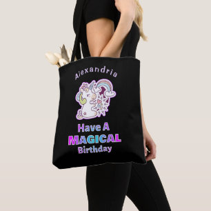 Tote Bag Anniversaire Unicorn Magique mignonne
