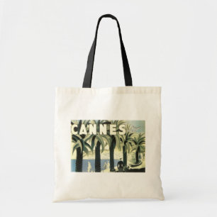Tote Bag Annonce de voyage de Cannes vintage