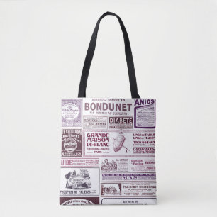 Tote Bag Annonces vintages de journaux français 1910