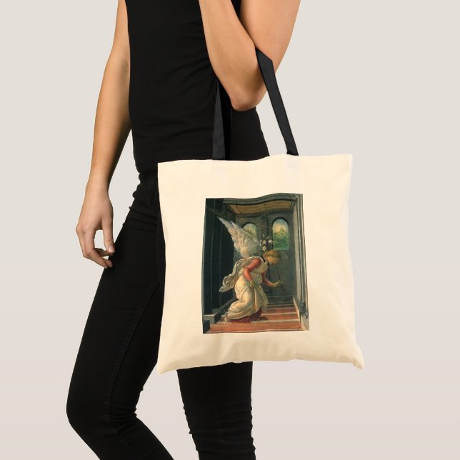 Tote Bag Annonciation (détail ange) par Sandro Botticelli (Devant (produit))