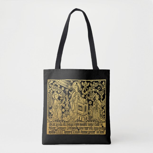 Tote Bag Annonciation en caoutchouc en laiton Tudor Mary An (Devant)