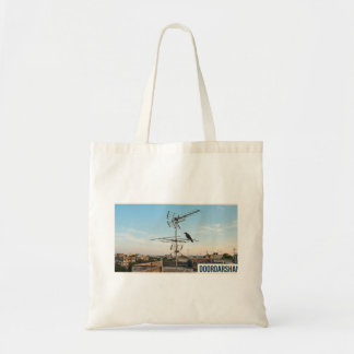 Tote Bag Antenne de télévision vintage sur toit de l'ère Do