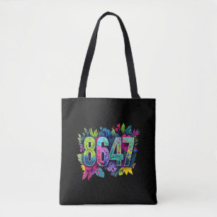 Tote Bag Anti Trump 8647 Floral Résister 86 47 Impeach Trum