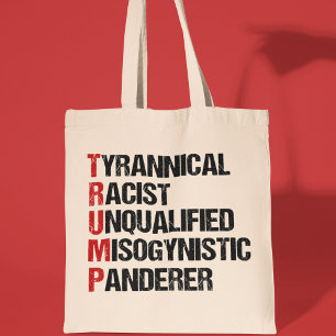 Tote Bag Anti Trump Acrostique drôle politique