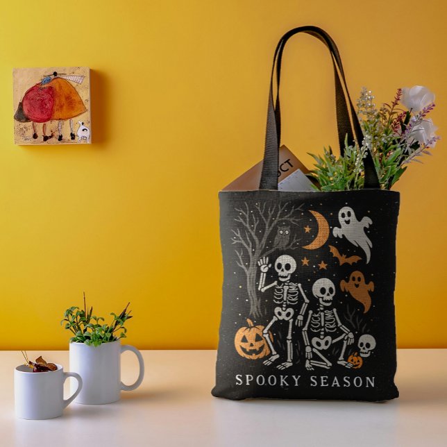 Tote Bag Anti Trump Halloween Skeleton (Créateur téléchargé)
