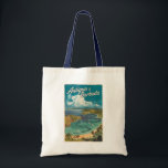 Tote Bag Antigua-et-Barbuda Art de voyage peint Vintage<br><div class="desc">Art vectoriel d'Antigua et Barbuda. Antigua-et-Barbuda,  paradis des îles jumelles des Caraïbes,  est connue pour ses plages de sable blanc immaculées,  ses eaux cristallines et sa riche histoire maritime.</div>