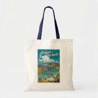 Antigua-et-Barbuda Art de voyage peint Vintage