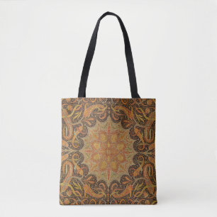 Tote Bag Antique Indien Motif des deux