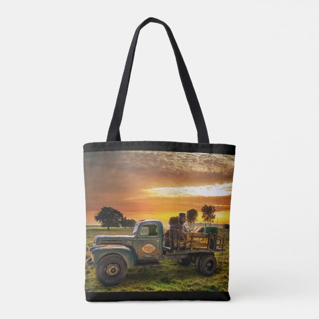 Tote Bag Antique ramassage à la campagne (Dos)