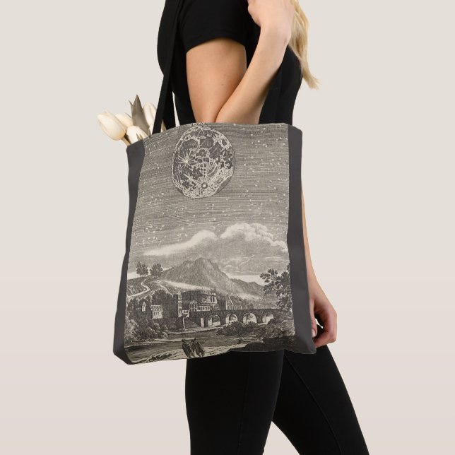 Tote Bag Antique Renaissance Ère Lune par Allain Mallet (De près)