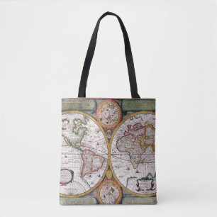 Tote Bag Antique vieille carte inspirée (12)