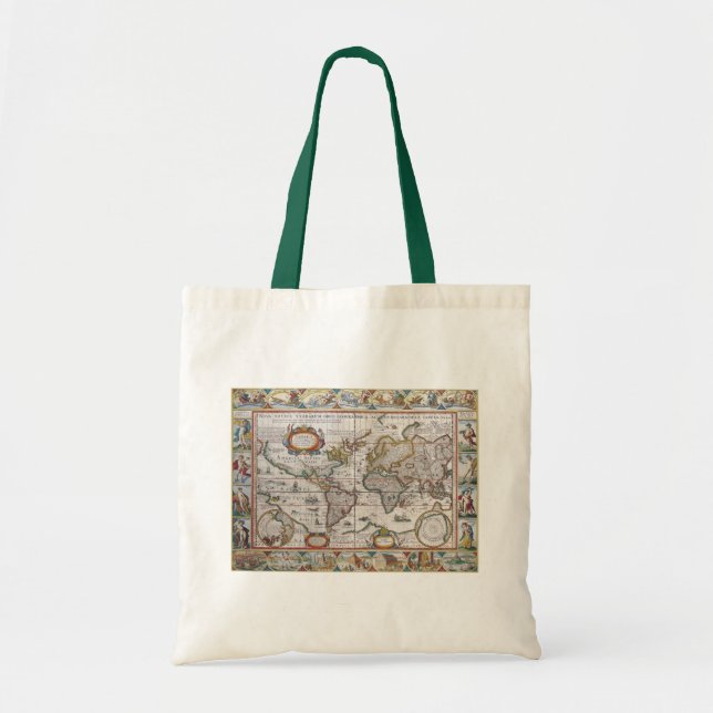 Tote Bag Antique World Map bags - choose style (Devant)