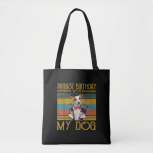 Tote Bag Août Anniversaire Avec Mon Jack Russell Chien 2020
