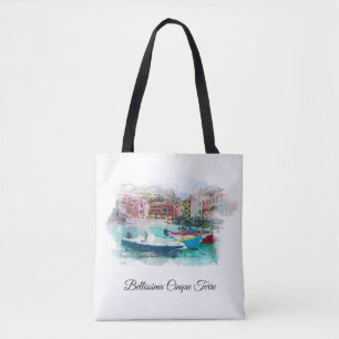 Tote Bag ** AP12 Italie Langue italienne d'art Cinque Terra