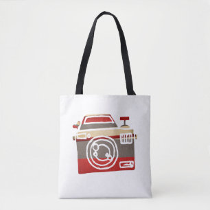 Tote Bag Appareil Photo Rouge Mignon Amour Coeur Photograph
