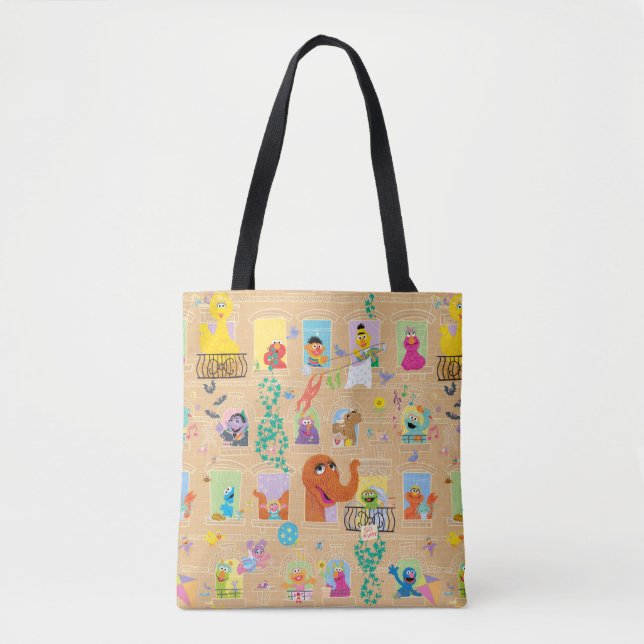 Tote Bag Appartement Sesame Street Motif Windows (Devant)