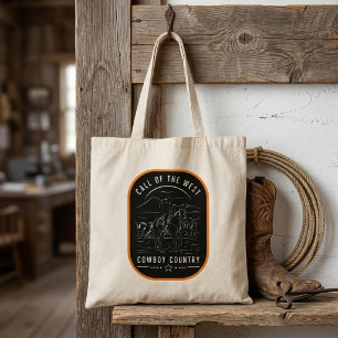 Tote Bag Appel de l'Ouest Cowboy Country Design Vintage