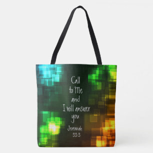 Tote Bag Appelez-Moi Je répondrai à la Bible Verse Jérémie 