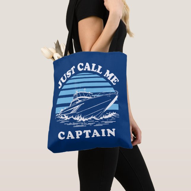 Tote Bag Appelle-moi capitaine | Citation de marin (De près)