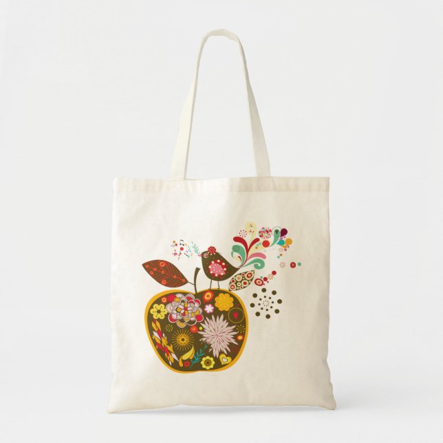 Tote Bag Apple fleuri (Devant)