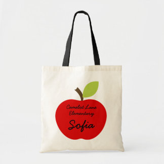Tote Bag Apple rouge a personnalisé le cartable de