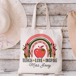 Tote Bag Appréciation de l'enseignant de l'arc-en-ciel