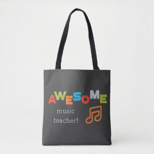 Tote Bag Appréciation de l'enseignant de musique Notes musi