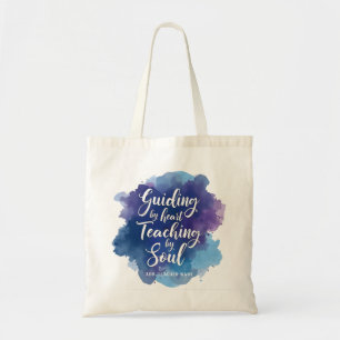 Tote Bag Appréciation de l'enseignant en aquarelle personna