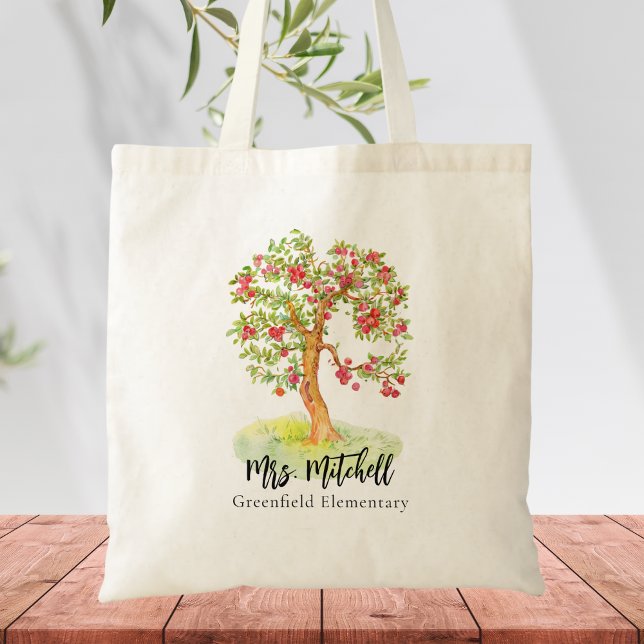 Tote Bag Appréciation de l'enseignant Merci Aquarelle moder (Créateur téléchargé)