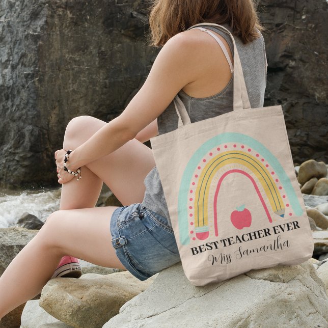 Tote Bag Appréciation de l'enseignant Merci personnalisé (Créateur téléchargé)