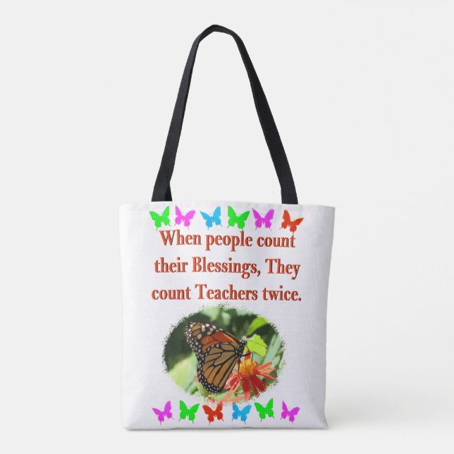 TOTE BAG APPRÉCIATION DES ENSEIGNANTS CONCEPTION DE BUTTERF (Dos)