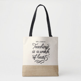 Tote Bag Appréciation Inspirationnelle De L'Enseignant Faux