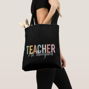 Tote Bag Appréciation personnalisée de l'enseignant Retour 