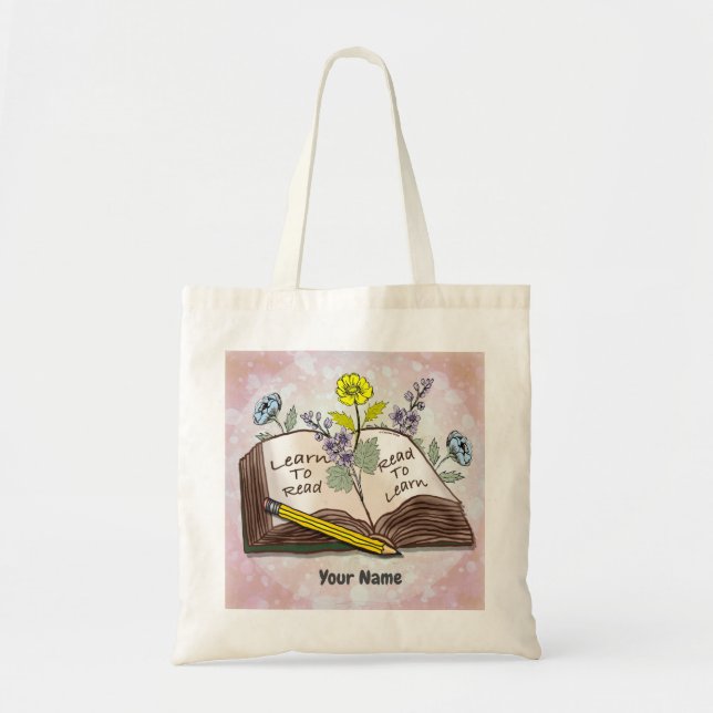 Tote Bag Apprendre À Lire (Devant)