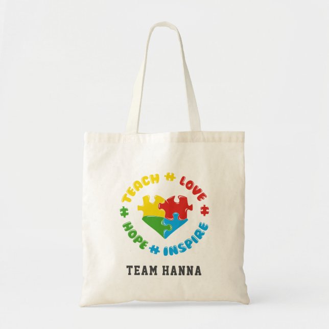 Tote Bag Apprendre Amour Espoir Inspirer Sensibilisation su (Devant)