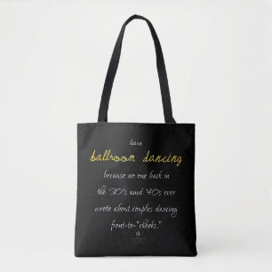 Tote Bag Apprendre Salle de bal Danse Bras d'or