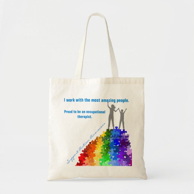 Tote Bag Appui d'autisme montant de nouvelles tailles femme (Devant)