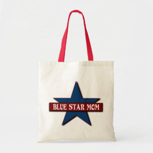 Tote Bag Appui militaire de famille de maman d'étoile bleu