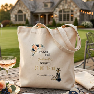 Tote Bag Après Golf Bachelorette Mariée Tribu Personnalisée