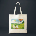 Tote Bag Après-midi<br><div class="desc">Walter et Artie les fantômes sur un pique-nique ensemble pendant une journée d'été,  tandis que des montgolfières flottent à côté.</div>