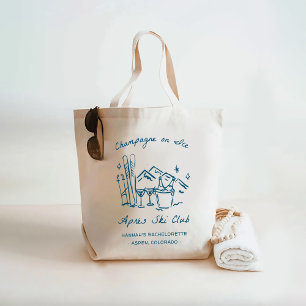 Tote Bag Après Ski Champagne sur glace Fête de Bach en hive