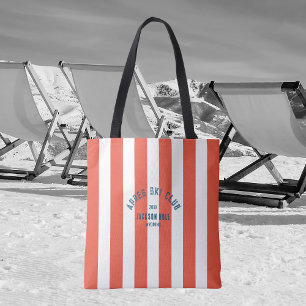 Tote Bag Apres Ski Club Rétro Red Stripe Accessoire de ski