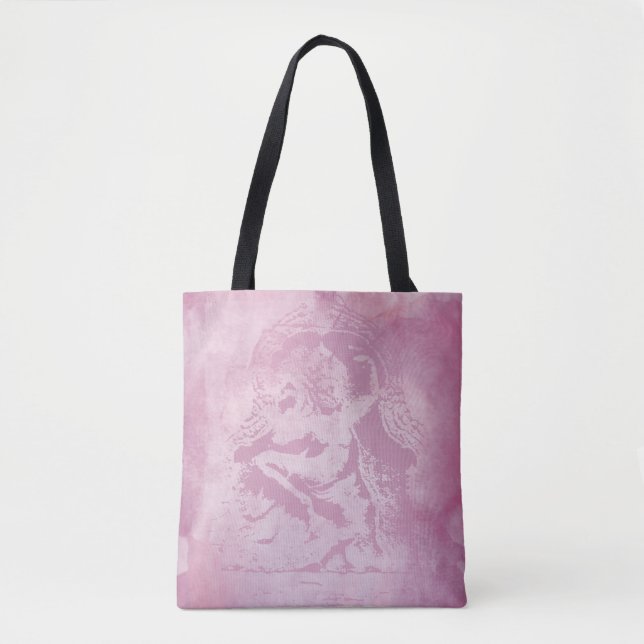 Tote Bag Apsara rose (Devant)