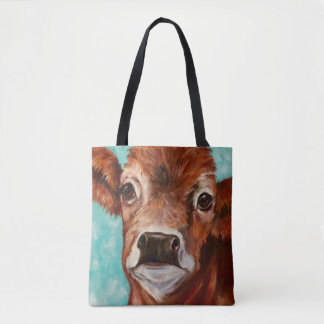 Tote Bag Aqua Big Eyed Calf