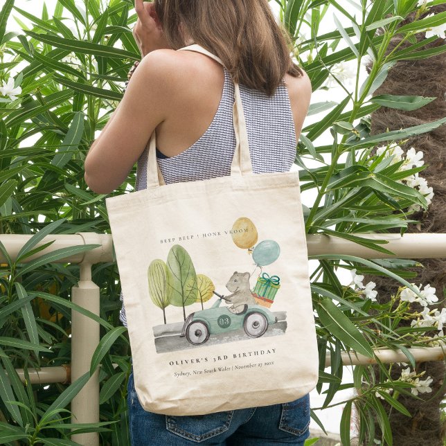 Tote Bag Aqua Green N'importe quel âge Anniversaire Fête Te (Créateur téléchargé)