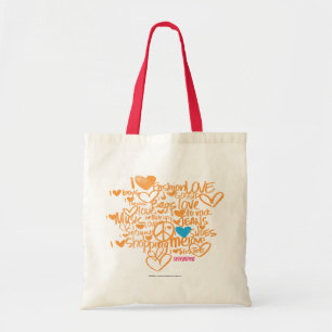 Tote Bag Aqua/orange de graffiti