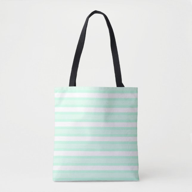 Tote Bag Aqua Stripe partout à fourre-tout (Devant)