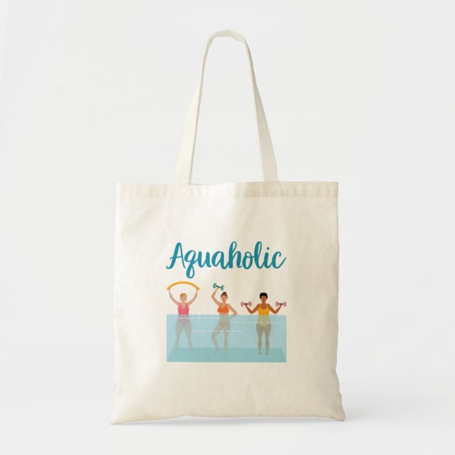 Tote Bag Aquaholic Water Aaérobic Femmes (Devant)