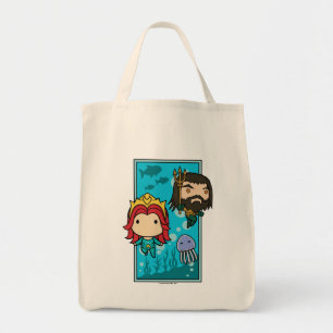 Tote Bag Aquaman Chibi Mera et graphique sous-marin